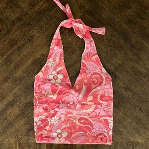 Halter tie top pink, size xs, purchased from Hollister